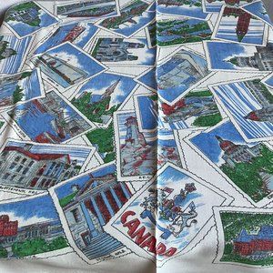 1950s Canada Souvenir Tablecloth Canadian